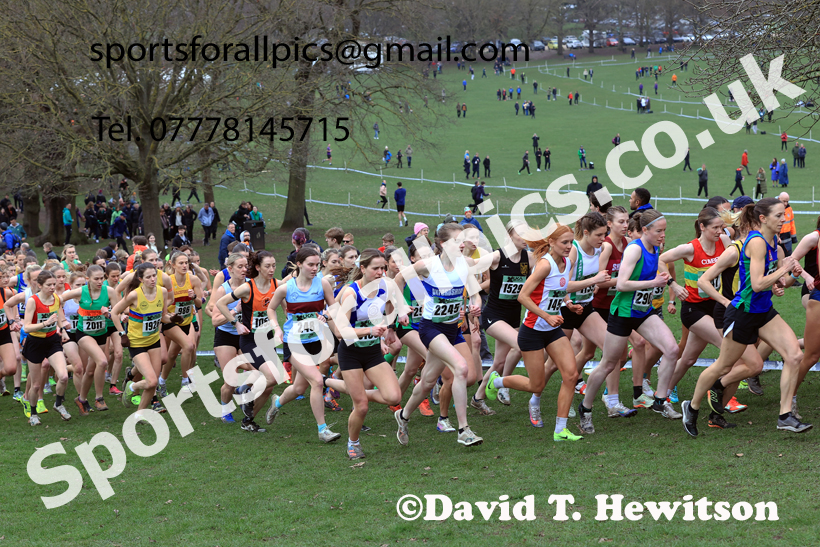 Senior Womens 2026 UK CAU Inter Counties Cross Country, Wollaton Park, Nottingham. Photo: David T. Hewitson/Sports for All Pics